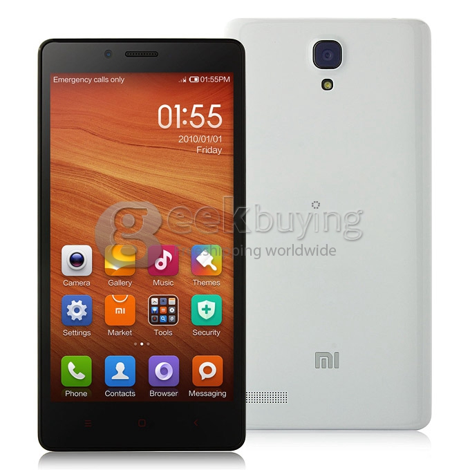 [HK Stock] XIAOMI Redmi/Hongmi Note 4G Snapdragon MSM8928 Quad Core 1.6GHz 5.5 Inch Smartphone 2GB RAM HD IPS 13.0MP GPS/OTG - White