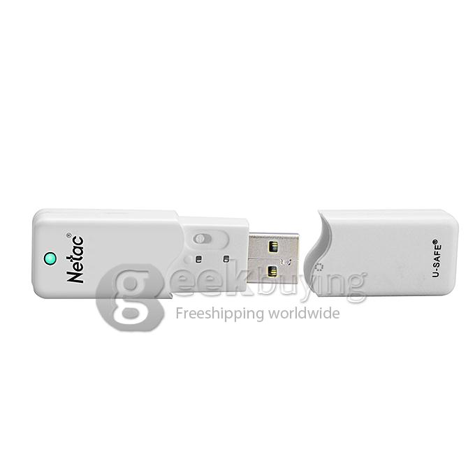 [HK Stock] Netac LangKe U335 USB 3.0 8GB U Disk With Protection Function - White