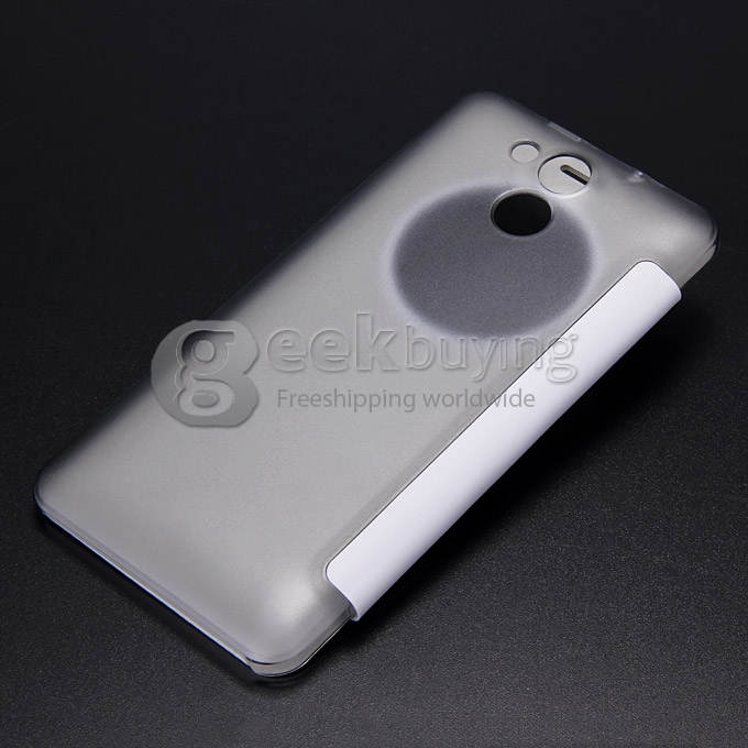 Protective PU Leather Hard Flip Cover Shell for Elephone P7000 Smartphone - White