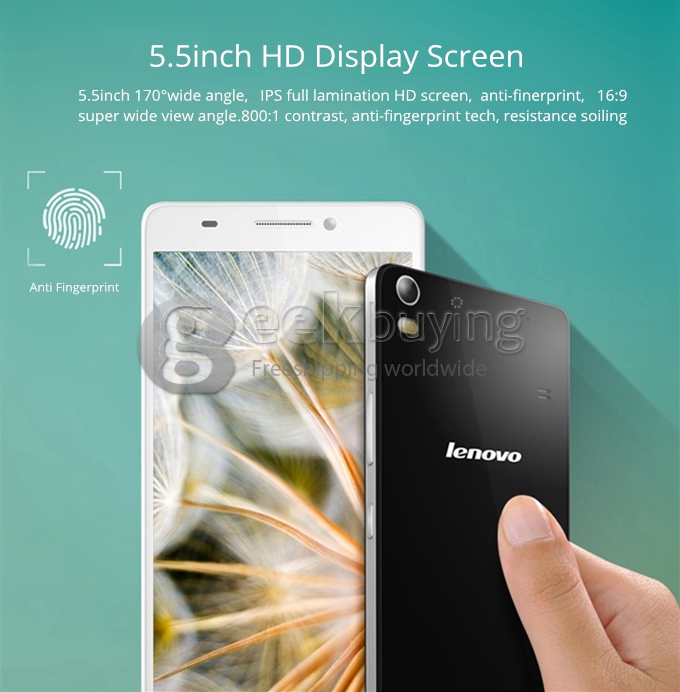 [HK Stock]Lenovo S8(A7600) 5.5inch Android 5.0 2GB 8GB 4G Smartphone 64bit MTK6752M Octa Core 1.5GHz 13.0MP OTG - Black