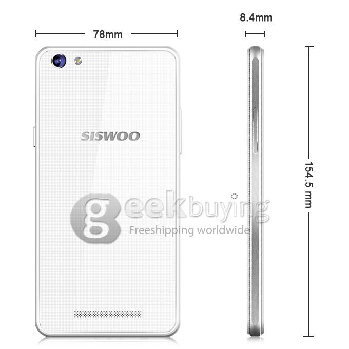 SISWOO C55 5.5inch 4G FDD-LTE Android 5.1 2GB 16GB Smartphone 64bit MTK6735 Quad Core 8.0MP IPS HD Breath Light - White