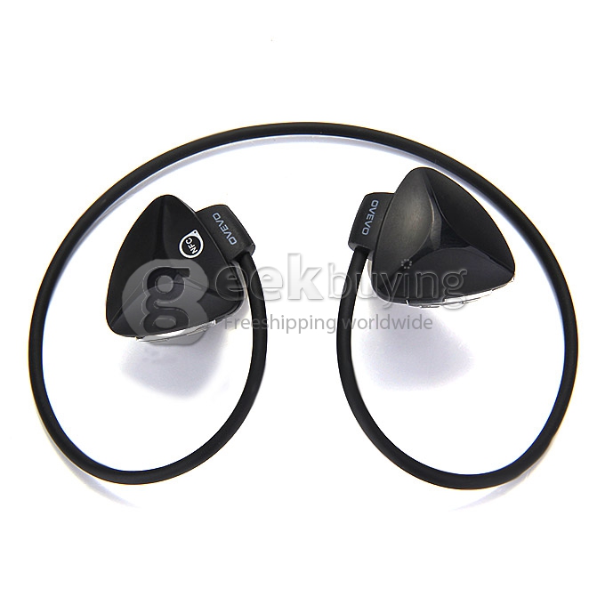 OVEVO SH03B Wireless Stereo BT4.0 Sport Headphone Capacitive MIC Waterproof Dustproof Shockproof - Black