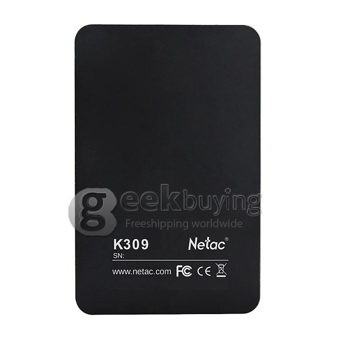 [HK Stock]Netac LangKe K309 500GB USB 3.0 Mobile Hard Disk With Encryption Protection - Silver