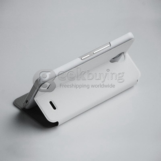 Original View Style Flip Cover Protective Case for iOcean M6752 4G Smartphone - White