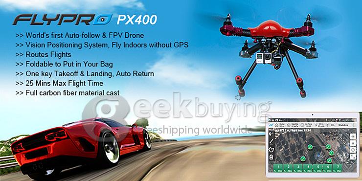 Flypro PX400 Standard World's First Auto-follow FPV Drone RC Quadcopter with Camera & FPV