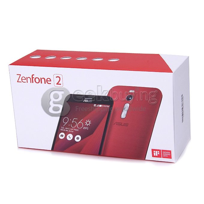[Package B]ASUS Zenfone 2 ZE551ML 5.5inch FHD 4G LTE Android 5.0 4GB 32GB Smartphone(Red) + Leather Case(Red) + Tempered Glass Screen Protector