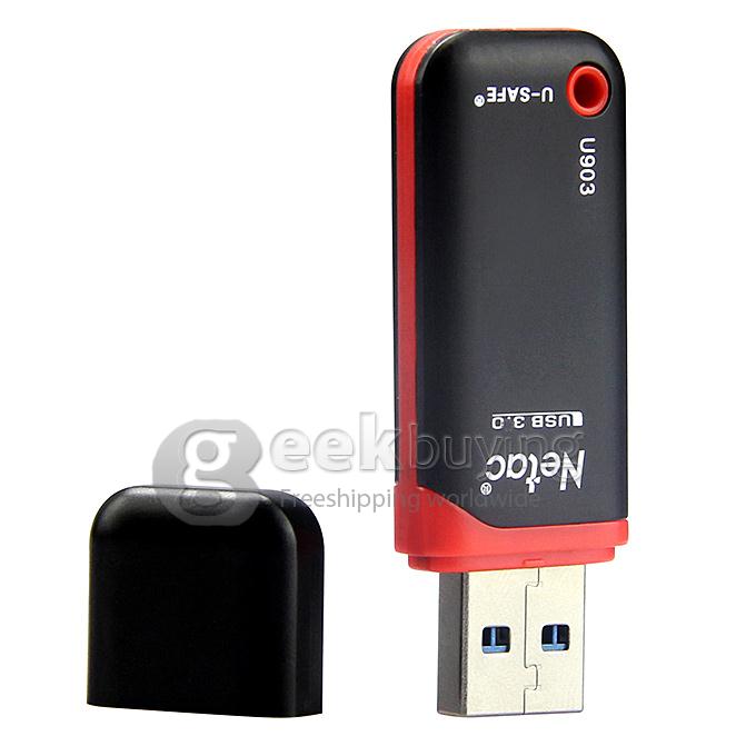[HK Stock] Netac LangKe U903 Fashion 32GB USB 3.0 Topspeed U Disk - Black