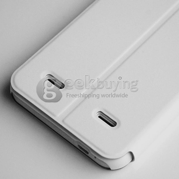 Original View Style Flip Cover Protective Case for iOcean M6752 4G Smartphone - White