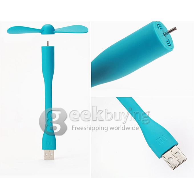 Original Xiaomi Portable USB Mini Fan Ultra-silenced Detachable Adjustable Fan For Laptop Powerbank USB Devices - Blue