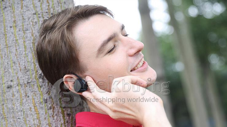 OVEVO SH03B Wireless Stereo BT4.0 Sport Headphone Capacitive MIC Waterproof Dustproof Shockproof - Black
