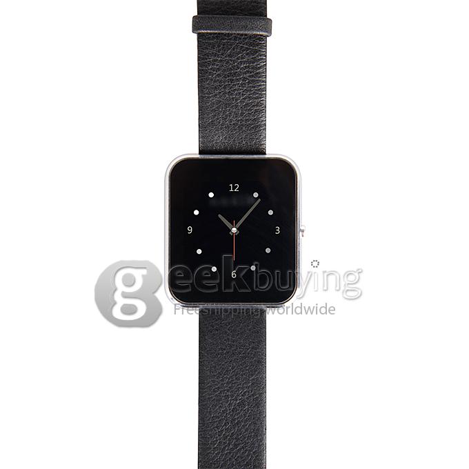 CUBOT R8 Toughened OGS Panel Multifunction Multilingual Smart Watch MTK2501 BT4.0 Premium Leather Strap - Silver