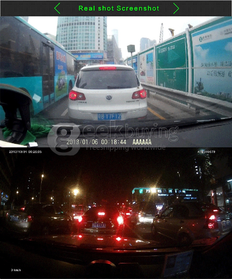 G1WT Full HD 1080P 2.7Inch 120 Degree Wide Angle G-Sensor Motion Detection HDMI/USB/AV-Out Car DVR Recorder - Black