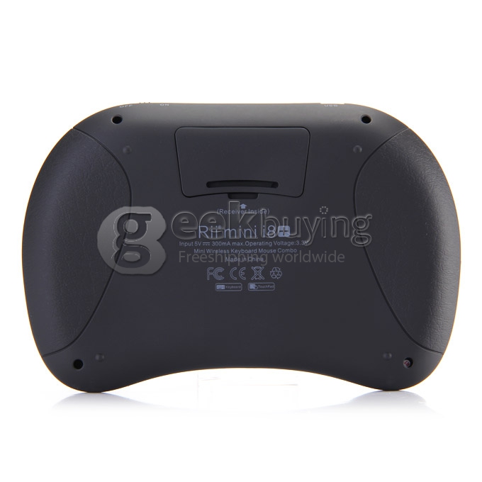 Rii i8+ 2.4G Wireless Mini Keyboard for Android Smart TV, TV Box, HTPC, PC with Multi-touch up to 15 Meter - Black