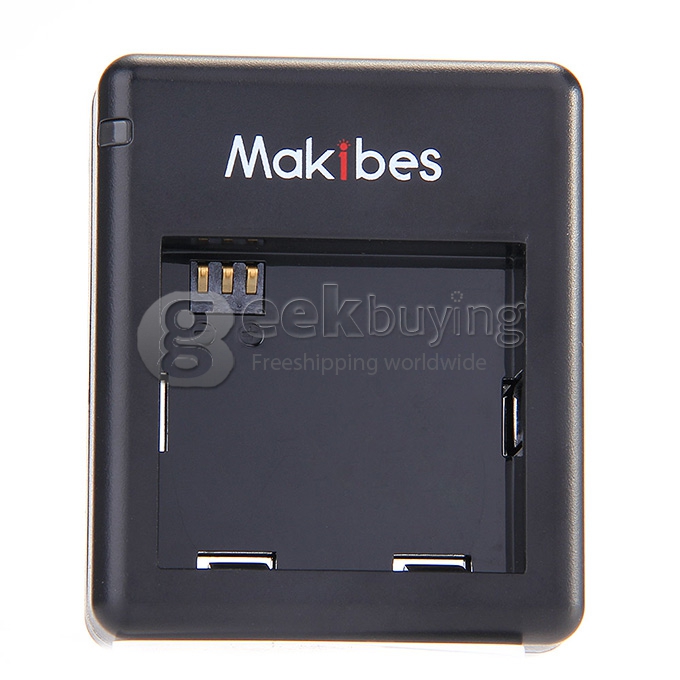 [HK Stock] Makibes Dual Ports Battery Charger Charging Dock For Xiaoyi Yi Xiaoyi Action Camera Camcorder - Black