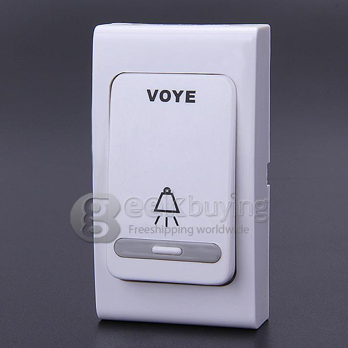 V006B2 Digital Wireless Door Bell With 38 Polyphony Tunes Songs LED Remote Control Digital Doorbell - White
