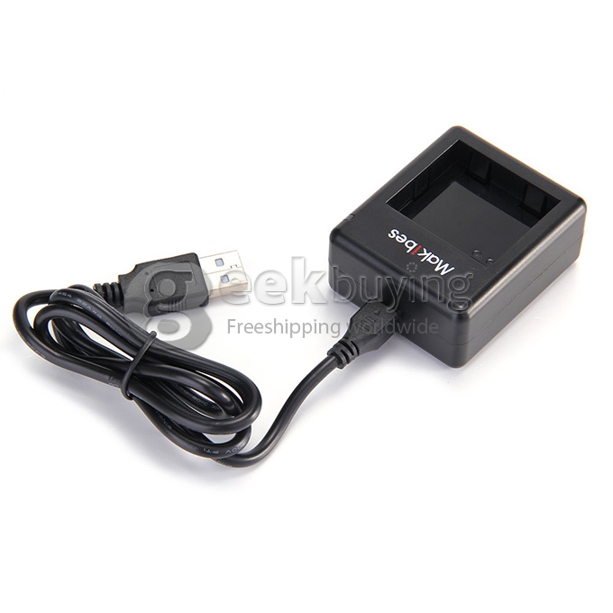 [HK Stock] Makibes Dual Ports Battery Charger Charging Dock For Xiaoyi Yi Xiaoyi Action Camera Camcorder - Black