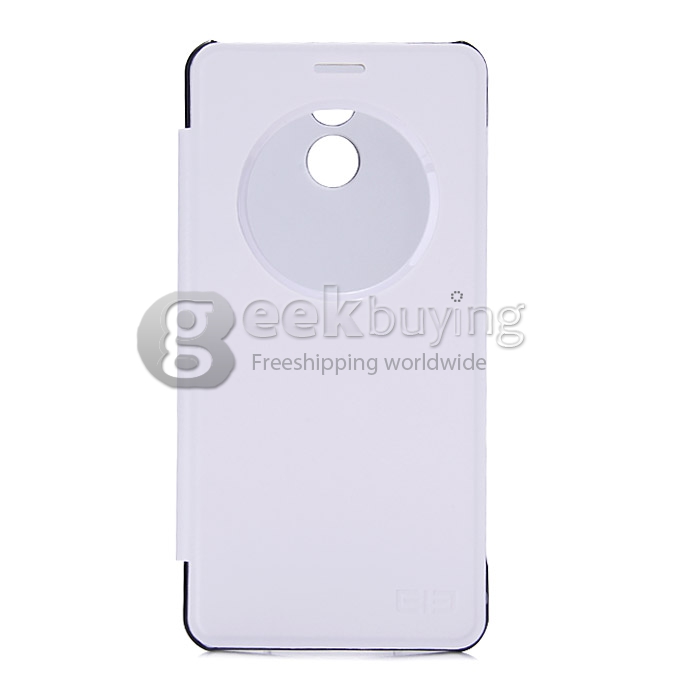 Protective PU Leather Hard Flip Cover Shell for Elephone P7000 Smartphone - White