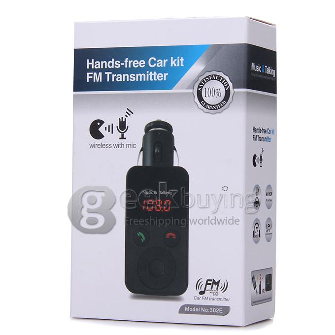 Car Kit MP3 Music Player Wireless FM Transmitter Radio Modulator With MIC Remote Control Support Handsfree SD TF card