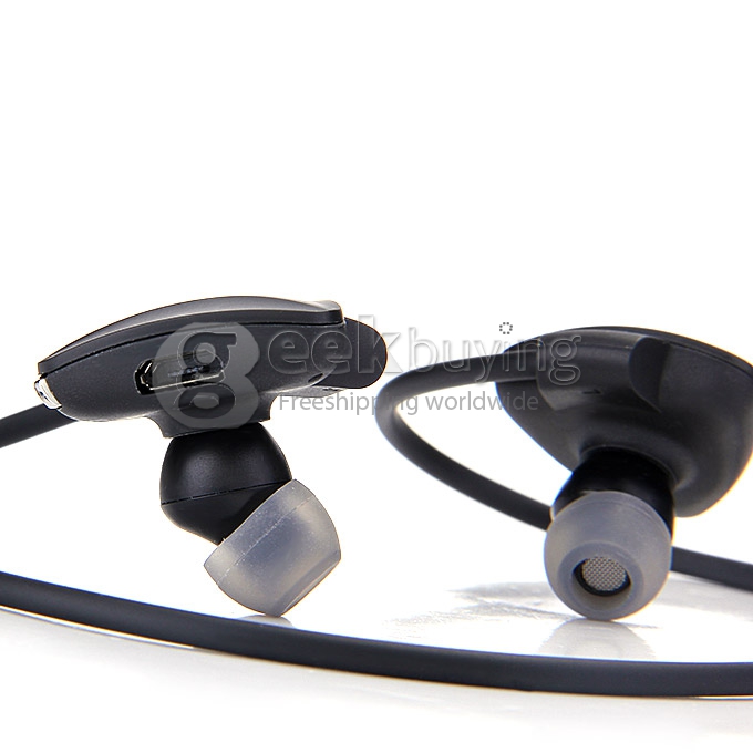 OVEVO SH03B Wireless Stereo BT4.0 Sport Headphone Capacitive MIC Waterproof Dustproof Shockproof - Black