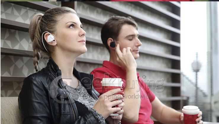 OVEVO SH03B Wireless Stereo BT4.0 Sport Headphone Capacitive MIC Waterproof Dustproof Shockproof - Black