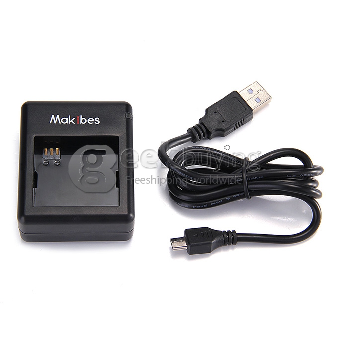 [HK Stock] Makibes Dual Ports Battery Charger Charging Dock For Xiaoyi Yi Xiaoyi Action Camera Camcorder - Black