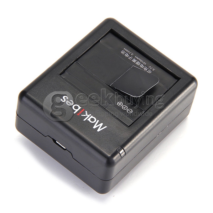 [HK Stock] Makibes Dual Ports Battery Charger Charging Dock For Xiaoyi Yi Xiaoyi Action Camera Camcorder - Black