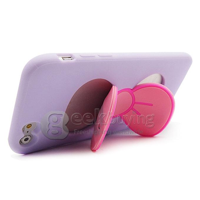 Butterfly Series Plastic Back Case Protective Cover Holder for iPhone 6 4.7inch - Purple