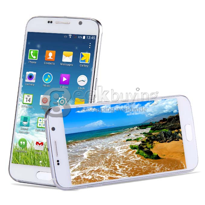 LANDVO S6 5.0Inch Android 4.4 Smartphone MTK6582 Quad Core 1GB/8GB IPS HD Screen 16.0MP Miracast LED Notification -White
