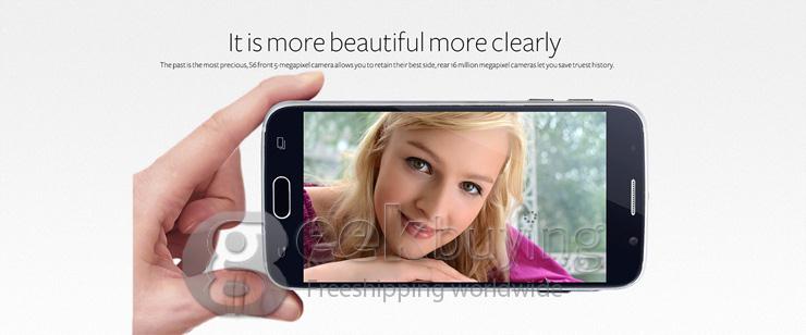 LANDVO S6 5.0Inch Android 4.4 Smartphone MTK6582 Quad Core 1GB/8GB IPS HD Screen 16.0MP Miracast LED Notification -White