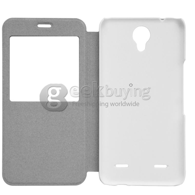 Original View Style Flip Cover Protective Case for iOcean M6752 4G Smartphone - White