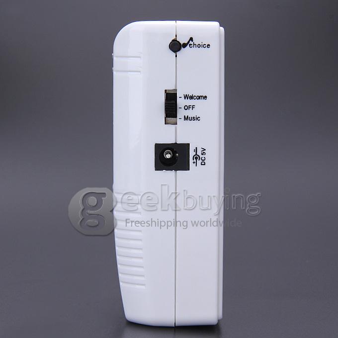 Intelligent Wireless Infrared Sensor Electronic Guest-saluting Doorbell - White