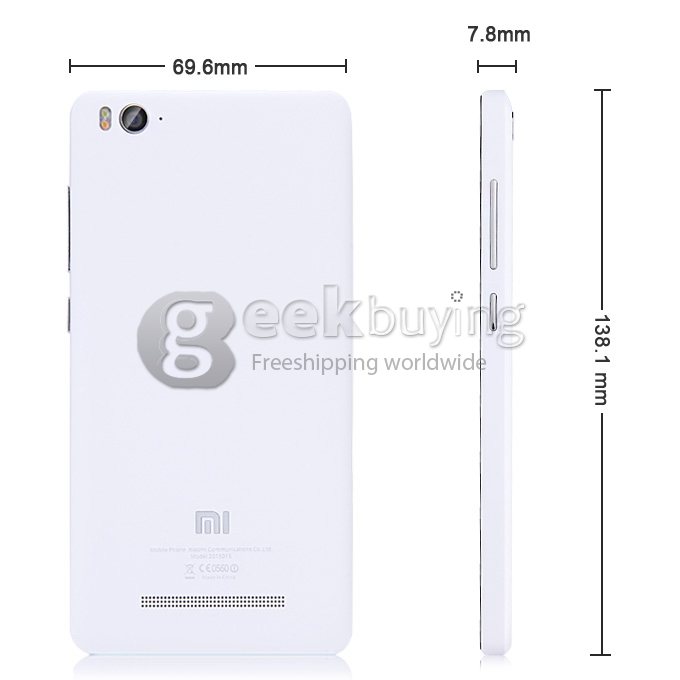 [HK Stock][EU Version]Xiaomi Mi 4i/mi4i 5.0Inch 4G FDD-LTE Android 5.0 2GB 16GB Smartphone 64-bit Snapdragon615 Octa Core 1.7GHz 13.0MP - White