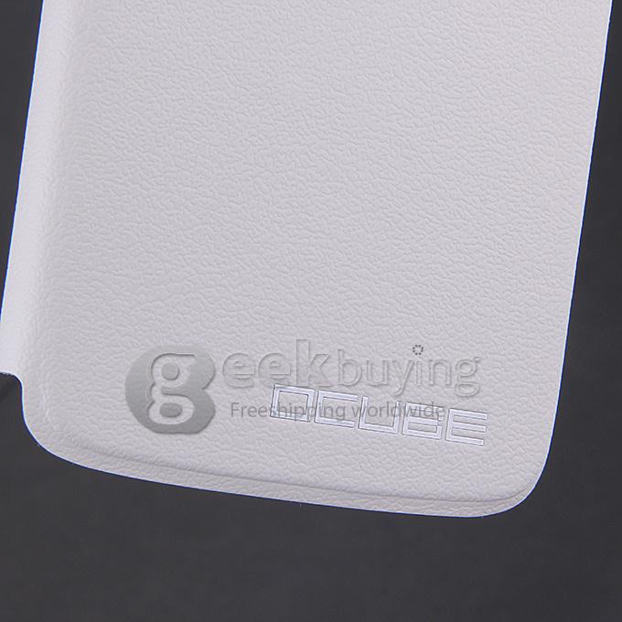 Protective Hard Cover Flip Stand Leather Case for Elephone P7000 Smartphone - White