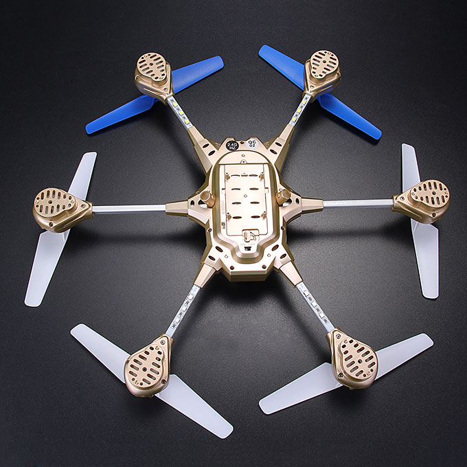 Huajun HJ918 W609-9 4.5 Channel RC 6-Rotor 3D Eversion Aircraft Copter - Golden