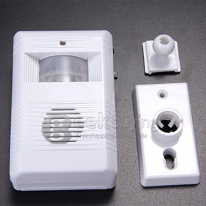 Intelligent Wireless Infrared Sensor Electronic Guest-saluting Doorbell - White