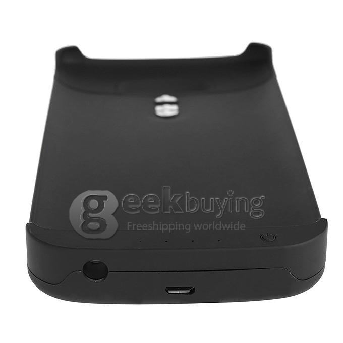 3200mAH External Backup Battery Powebank Cover Case With Home Key Button for LG G3 - Black