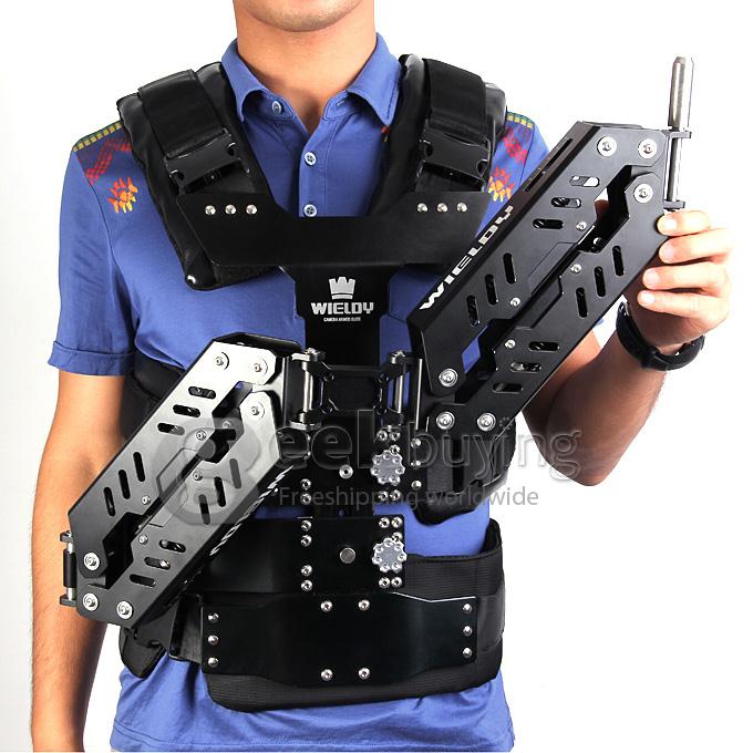 Wieldy HD-3600 Steadicam Triangle Double Damping Arms with Vest for Filming - Black