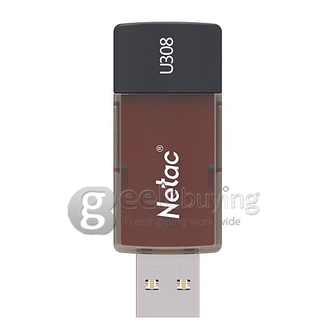 [HK Stock] Netac LangKe U308 8GB USB 3.0 Push-pull Type U Disk - Red