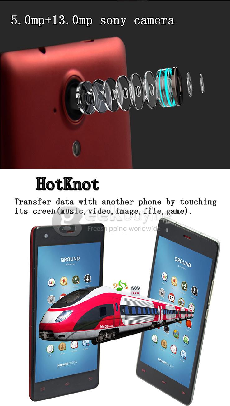 VKWORLD VK6735 5.0inch 4G FDD-LTE Android 5.1 Smartphone MTK6735 Quad Core 2GB 16GB 13.0MP Smart Wake Miracast - Black