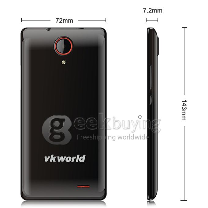 VKWORLD VK6735 5.0inch 4G FDD-LTE Android 5.1 Smartphone MTK6735 Quad Core 2GB 16GB 13.0MP Smart Wake Miracast - Black