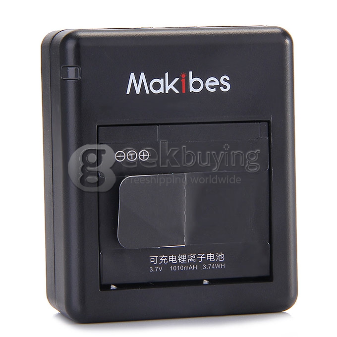 [HK Stock] Makibes Dual Ports Battery Charger Charging Dock For Xiaoyi Yi Xiaoyi Action Camera Camcorder - Black