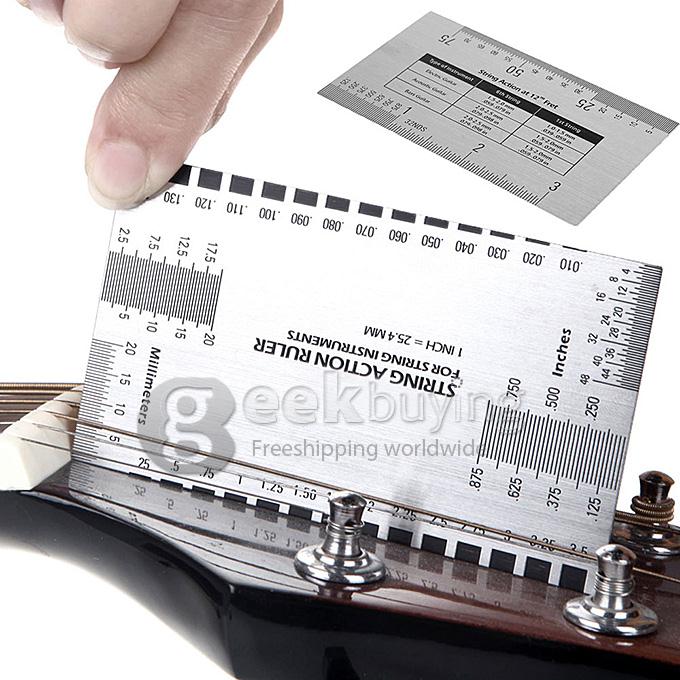 String Action Ruler Gauge Tool Caliper For Electric Bass Acoustic Guit