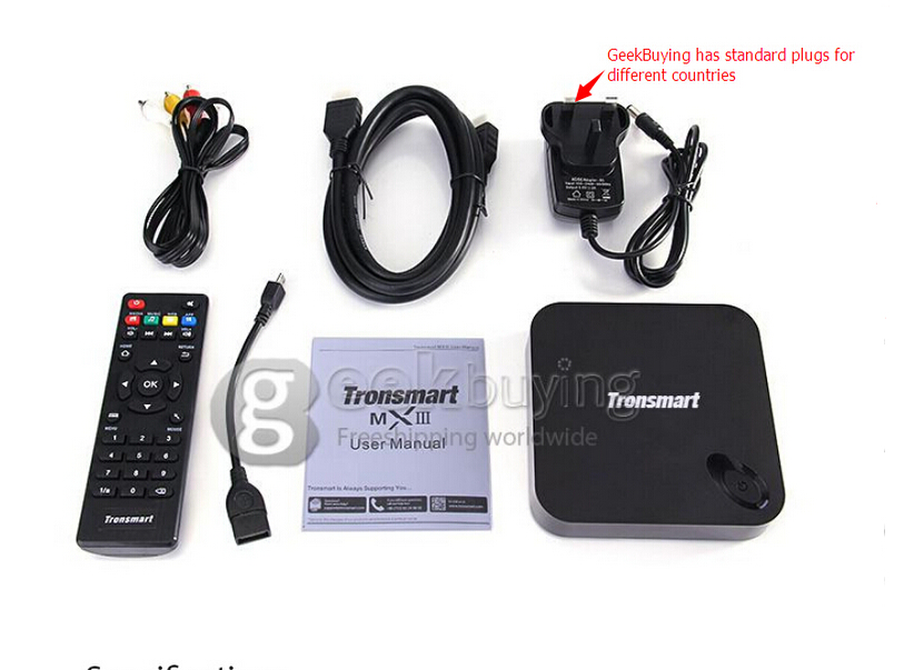 Tronsmart MXIII Android 4.4.2 TV Box Amlogic S802 Quad Core 2G/8G HDMI BT4.0 2.4G/5G 802.11a/b/g/n LAN XBMC OTG