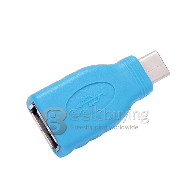Type-C To Type-B Female USB 2.0 Adapter - Blue