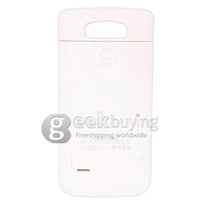 3200mAH External Backup Battery Powebank Cover Case With Home Key Button for LG G3 - White