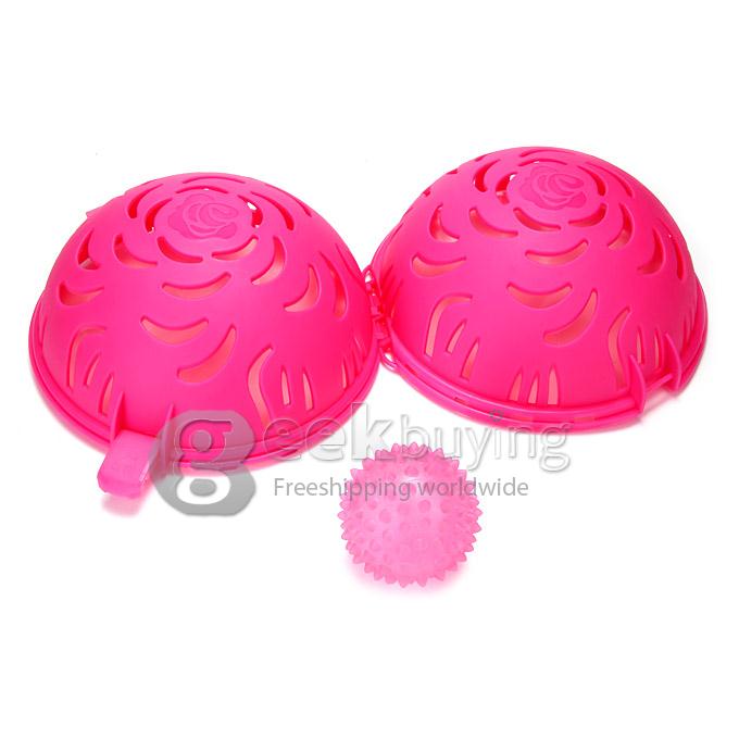 Bra Washing Kit Ball D-F Cup Underwear Protect Machine Decontaminate Anti-Deformation Personal Care - Pink
