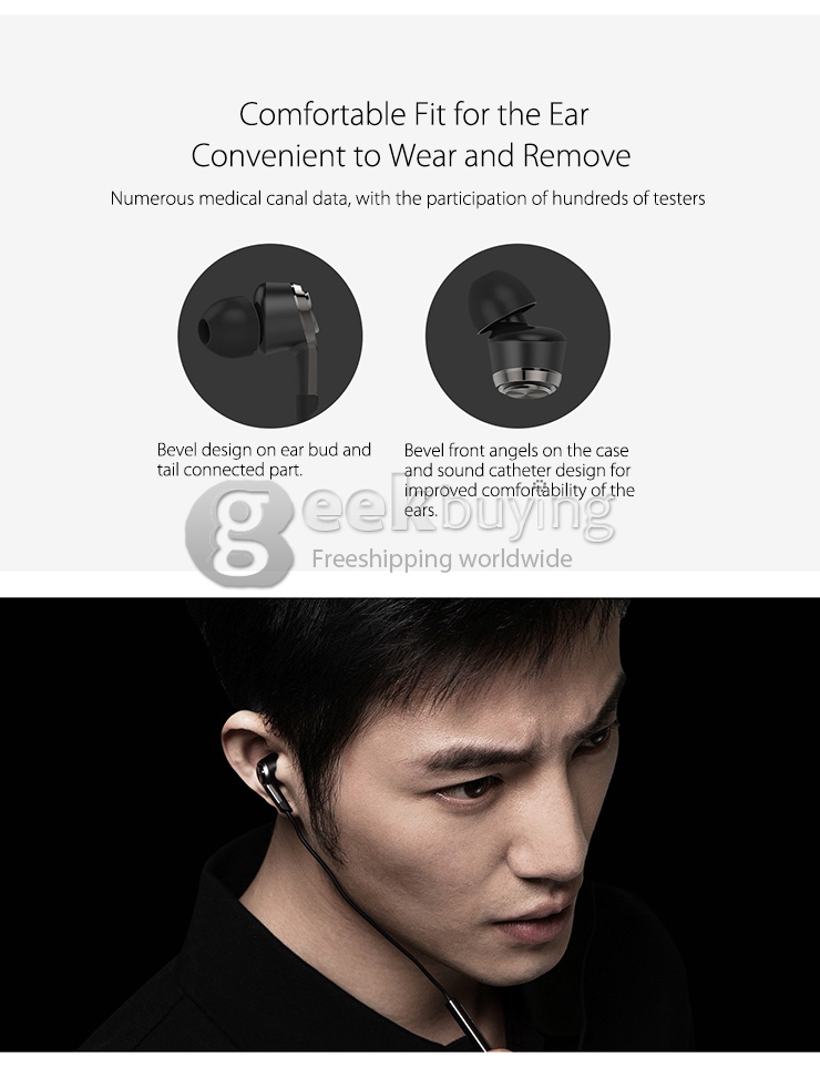 [Wholesale]10pcs Original Xiaomi Piston 3 Earphone 2015 In-Ear Earphones Wire Control Mic for iPhone iPod Android - Black