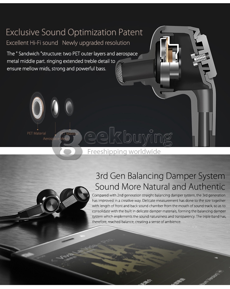 [Wholesale]10pcs Original Xiaomi Piston 3 Earphone 2015 In-Ear Earphones Wire Control Mic for iPhone iPod Android - Black