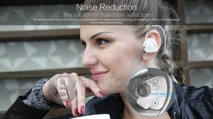 OVEVO SH03B Wireless Stereo BT4.0 Sport Headphone Capacitive MIC Waterproof Dustproof Shockproof - Black