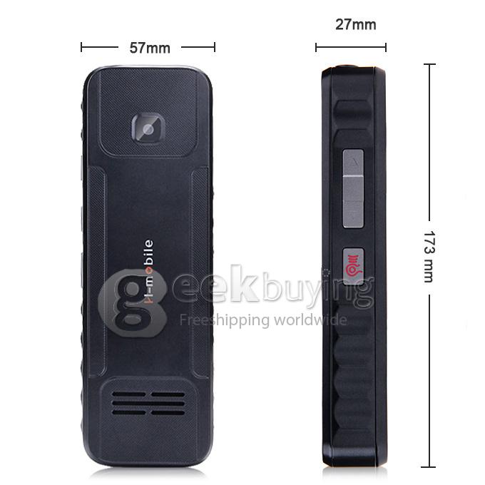 H-Mobile X8 SC6531CA 5600mAh Battery Walkie-talkie Four SIM Card Slot GSM 850/900/1800/1900MHz Multi Language - Black